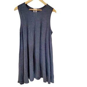 Free People Grey Oversized Casual Summer Boxy Flowy Fit Tank Top. Size S…